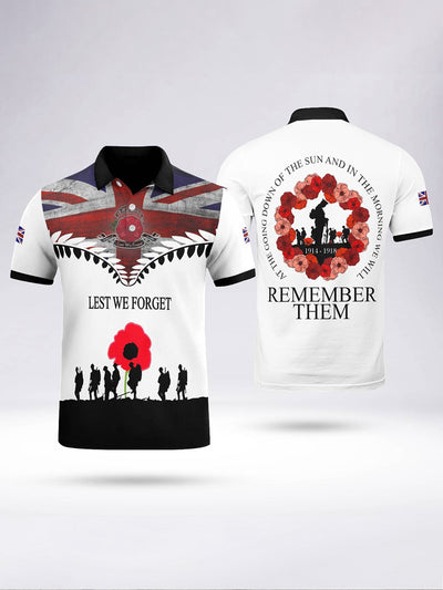 Men's We Will Remember Them Short Sleeve Polo Shirt