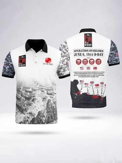 Men's D-DAY 81ST ANNIVERSARY Short Sleeve Polo Shirt