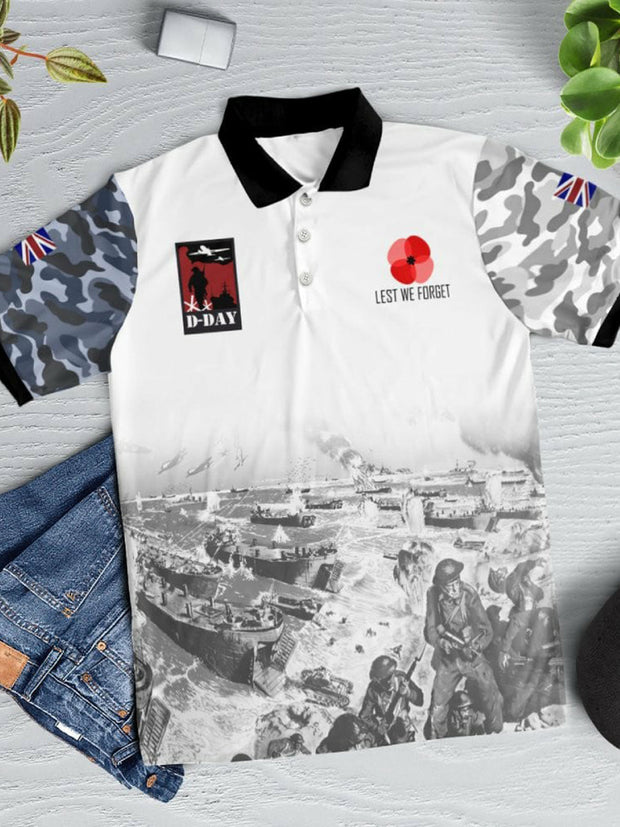 Men's D-DAY 81ST ANNIVERSARY Short Sleeve Polo Shirt