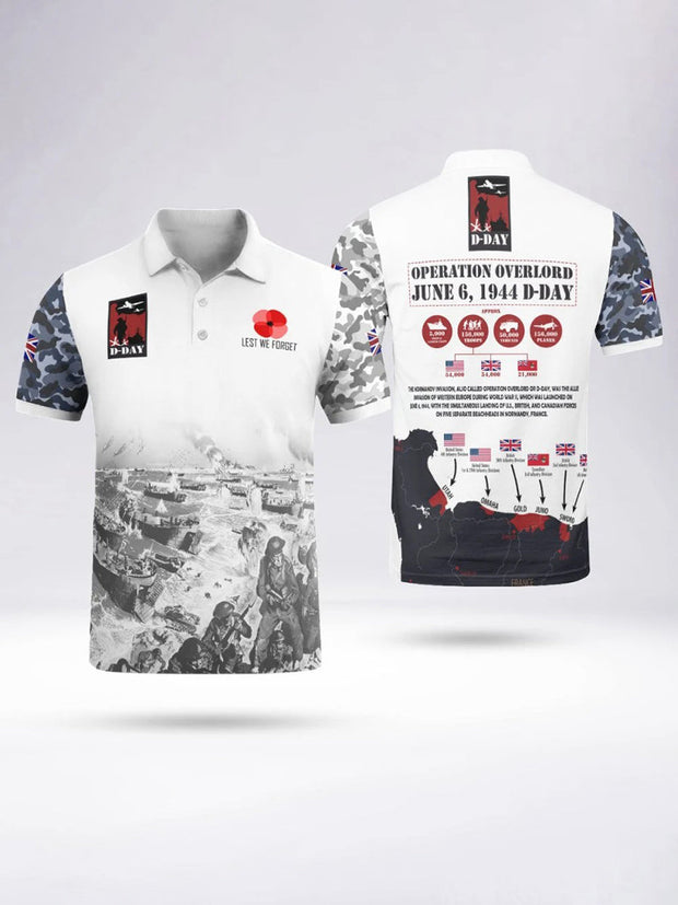 Men's D-DAY 81ST ANNIVERSARY Short Sleeve Polo Shirt