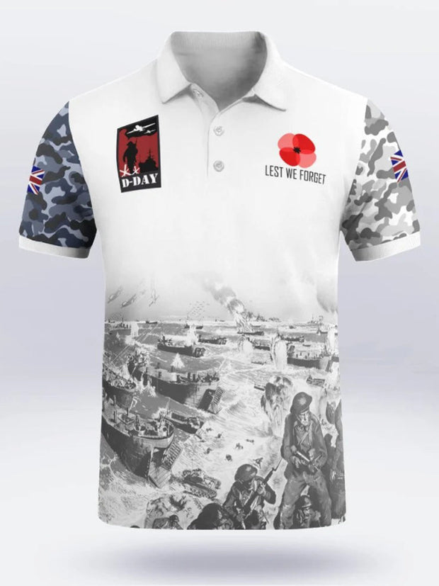 Men's D-DAY 81ST ANNIVERSARY Short Sleeve Polo Shirt