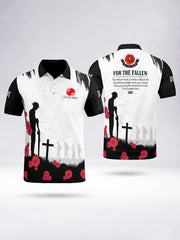 Men's FOR THE FALLEN Short Sleeve Polo Shirt