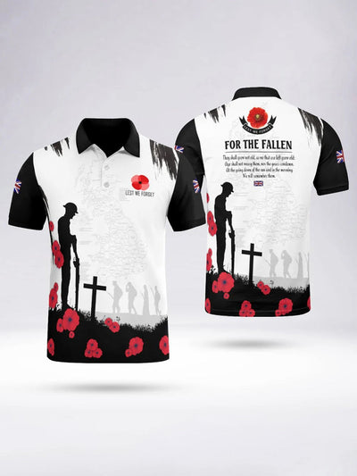 Men's FOR THE FALLEN Short Sleeve Polo Shirt