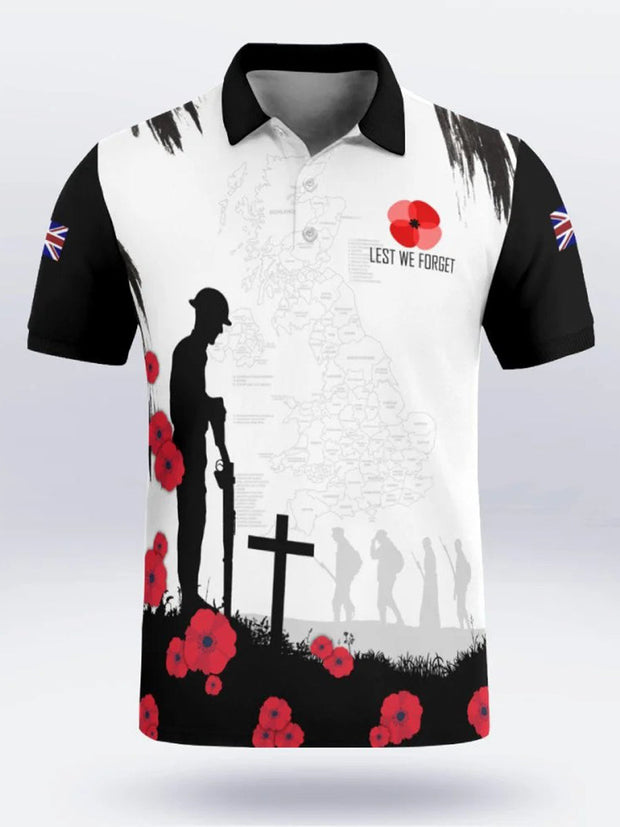 Men's FOR THE FALLEN Short Sleeve Polo Shirt